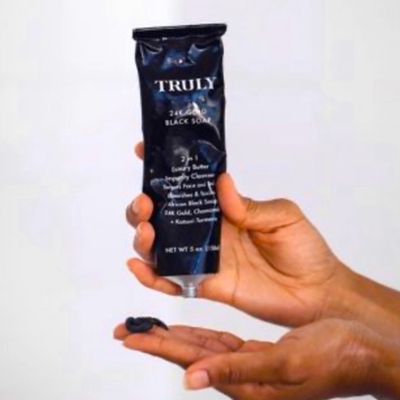 TRULY 24K Gold Black Soap/Luxury Butter Impurity Cleanser NWT - Picture 2 of 9